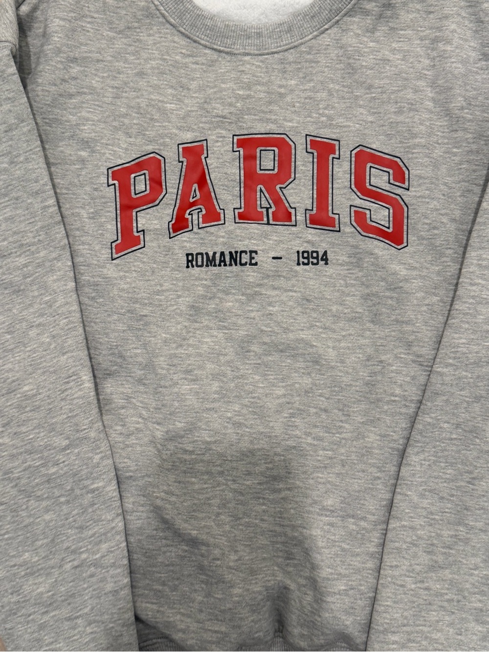 Grey Paris Romance 1994 Graphic Crewneck Sweatshirt Medium